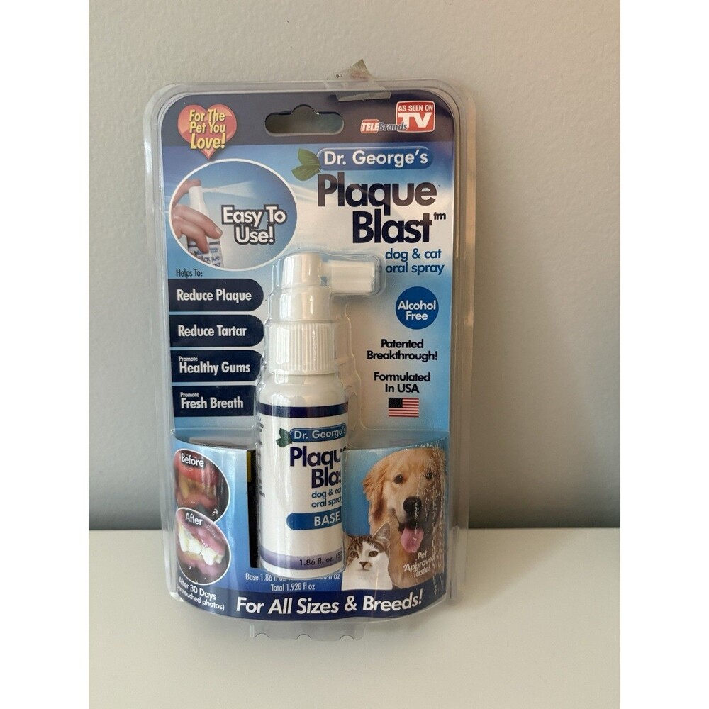 Dr. George's Plaque Blast Dog & Cat Oral Spray Fresh Breath USA  As Seen On TV